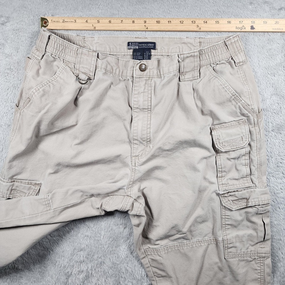 5.11 Tactical Pants Mens 38x30 (Fits 34x28) Beige Cargo Workwear Outdoor Utility - Picture 8 of 11